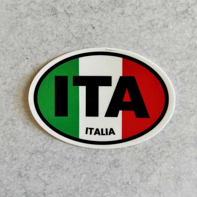 Italy Country Code Oval Sticker Decal