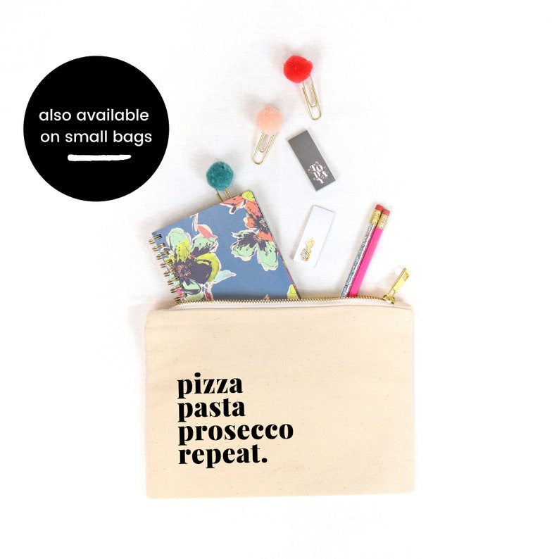 Pizza, Pasta, Prosecco, Repeat Tote bag Italy Lovers gift Foodie Gift Eco Friendly bag image 7