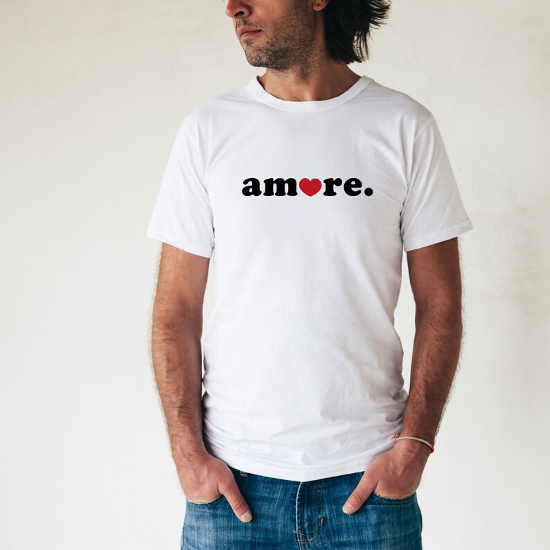 Amore Shirt Italy Valentine T-Shirt Valentine love shirt Italian Shirt Gift for Italy Lovers image 5