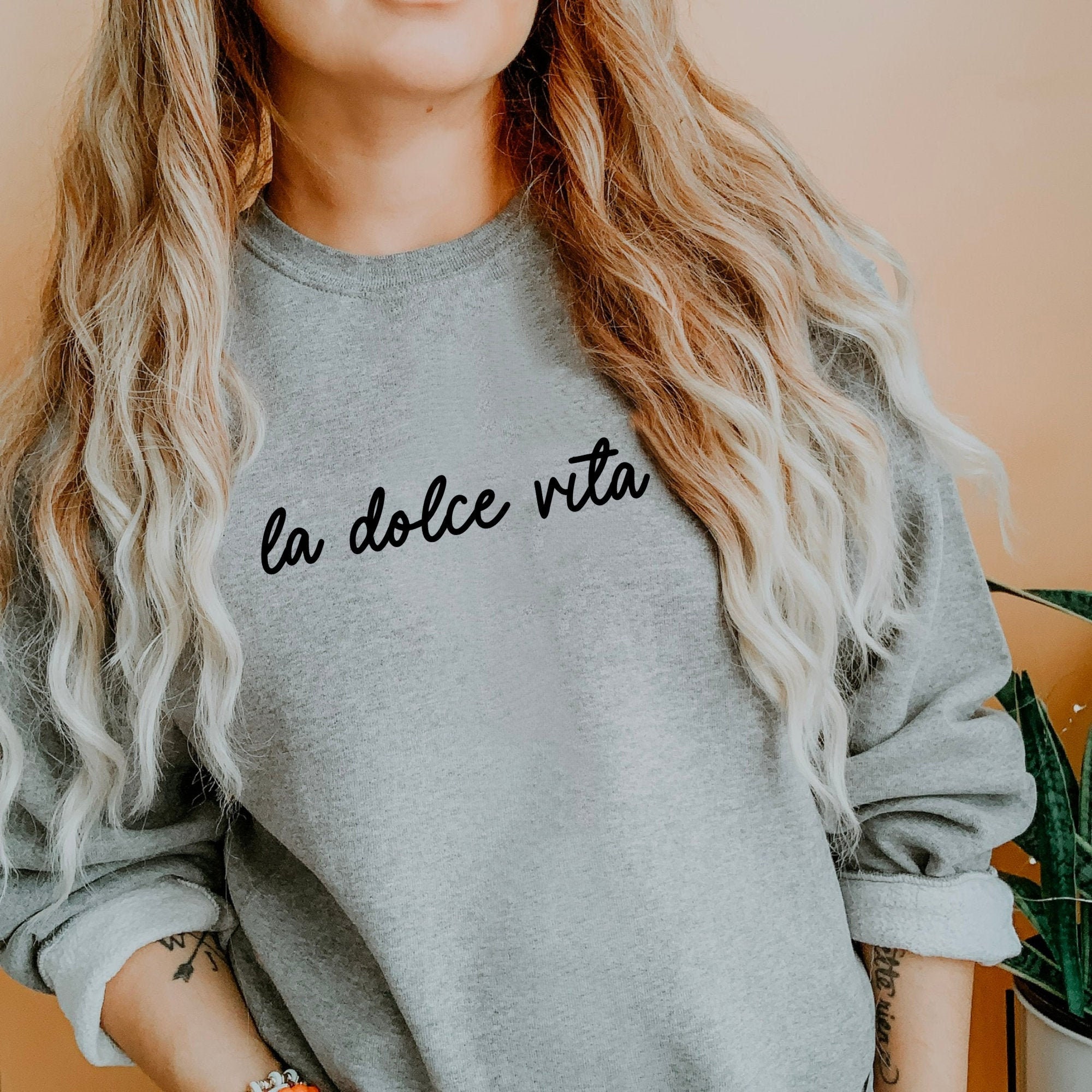 La Dolce Vita Sweatshirt Italy Themed Shirt. Fellini Movie - Etsy