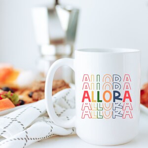 Italy themed Coffee Mug, Italian Language Allora Mug, Colorful Italy mug, Gift for Italy lovers, Italian Sayings Mug, Italian Sayings Gift image 4