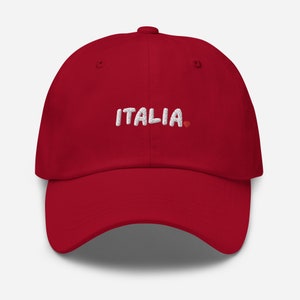 Embroidered Italia Hat with heart smittenitalyshop.co