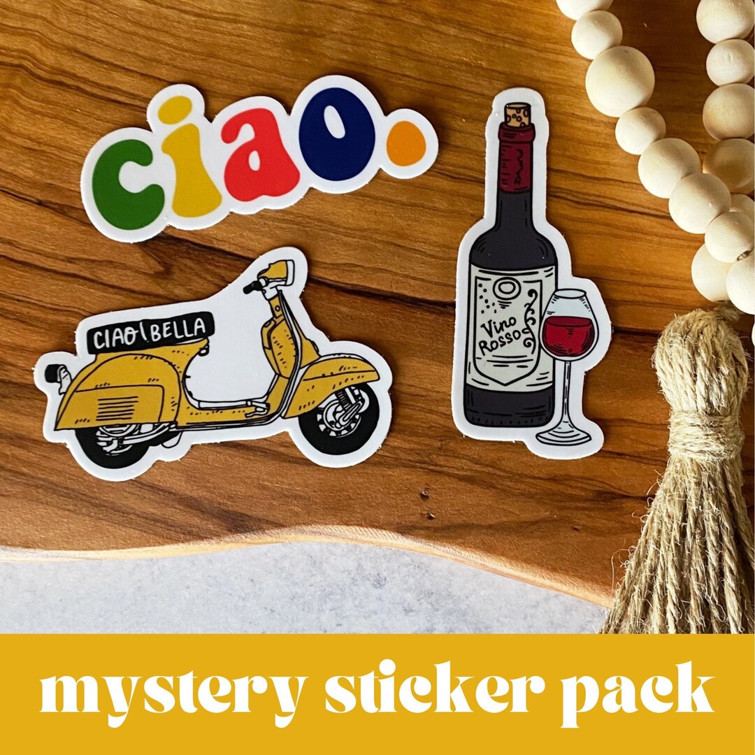 Italy Mystery Sticker Pack (italy Themed Stickers, Italy Lovers Sticker ...
