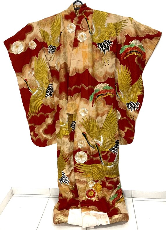 Stunning Japanese Kimono/ Vintage Silk Kimono/Cosp