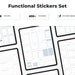 Digital Stickers - Functional Planner Stickers Pack for GoodNotes - Digital Planning Stickers for Digital Planner