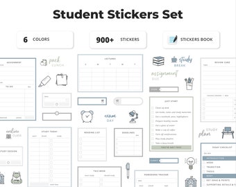 Digital Stickers - Student Stickers Pack for GoodNotes - Student Planner Stickers - College Planner Stickers