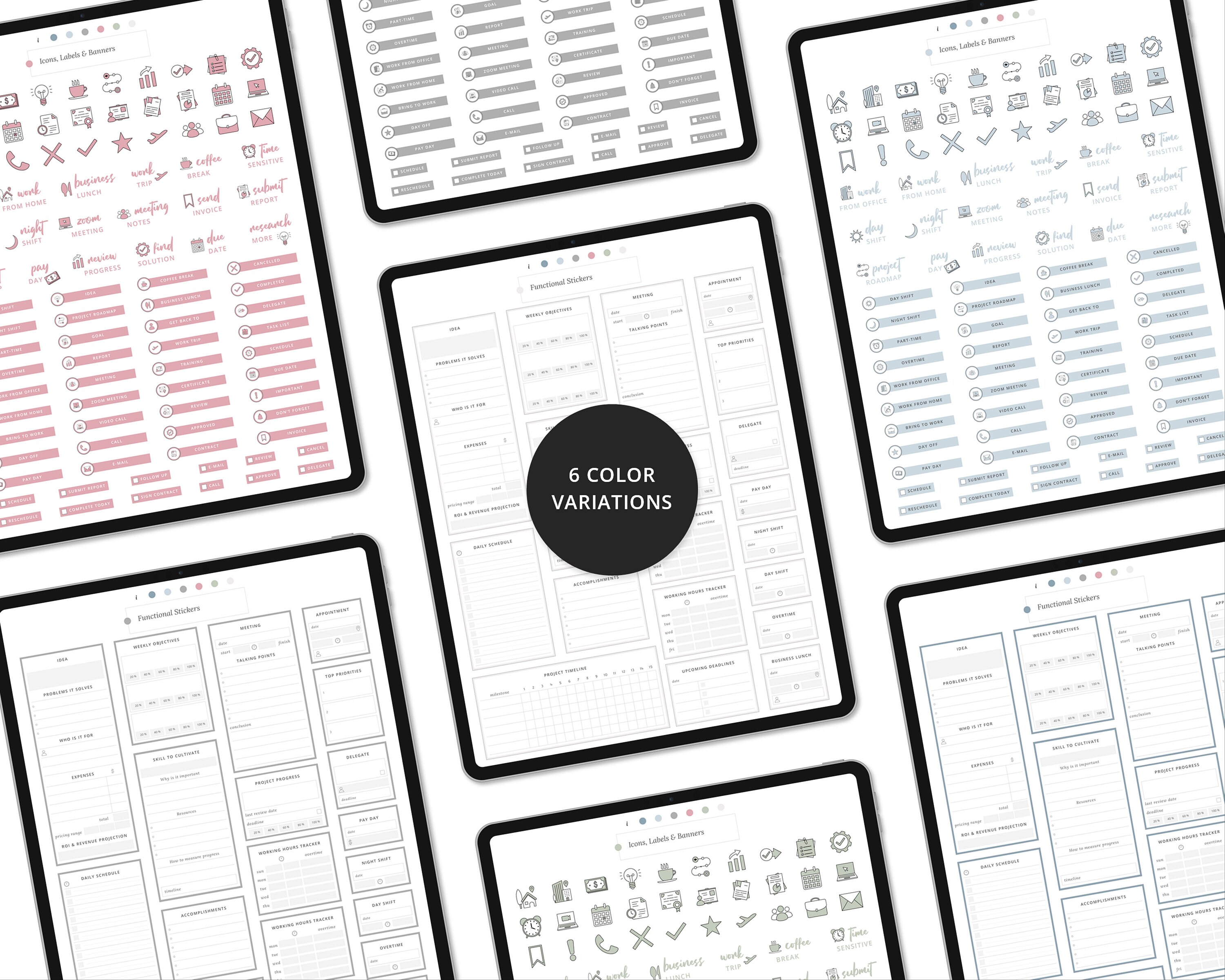 Digital Stickers Professional Stickers for Work Planning Etsy