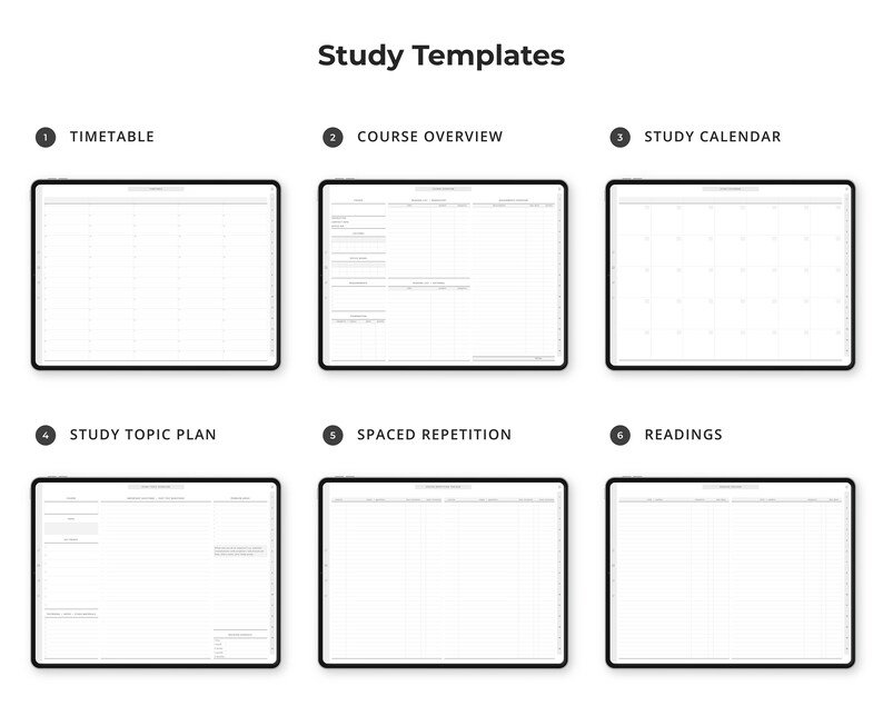 Digital Notebook for Students With Interactive Tabs Etsy