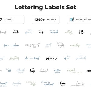 Label Stickers - Digital Sticker Pack for GoodNotes - Lettering Script Stickers Book - Minimalist Stickers