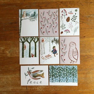 8 Winter Greeting cards
