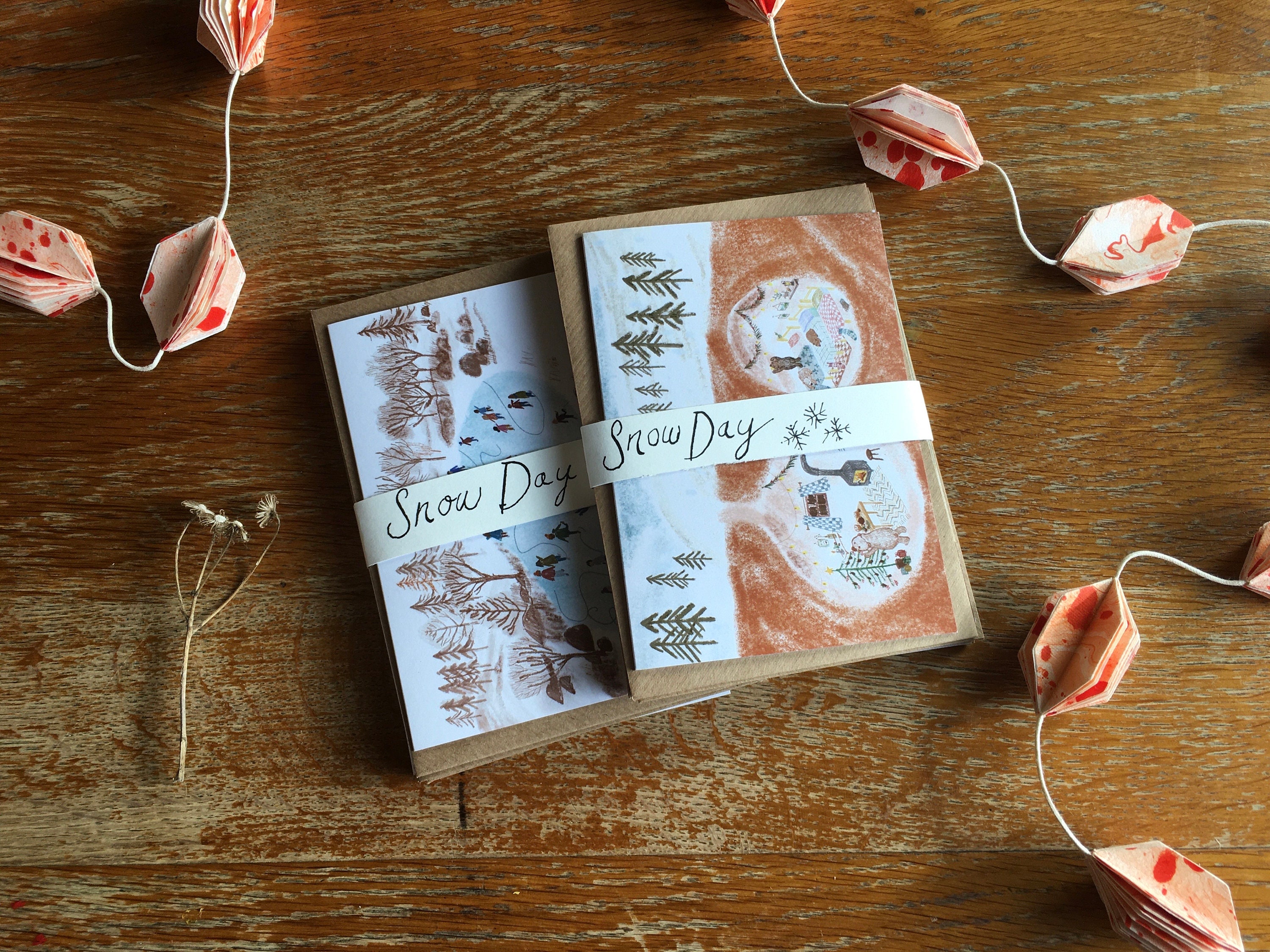 Small Winter Card A Set of 6 Illustrated Winter Cards - Etsy