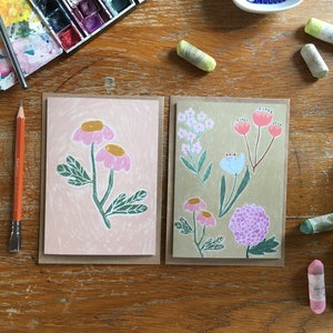 Petites fleurs - 2 cartes de vœux