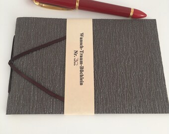 Notebook / Wunsch-Traum-Büchlein / Nr. 30, handbound, dark brown