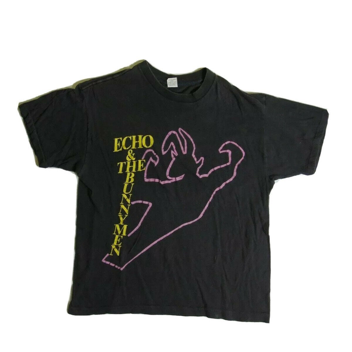 お気に入り Echo 80s エコバニ バンドt 本物 当時物 L グレー Tシャツ ヴィンテージ バニーメン ザ エコー T Shirt Vintage Bunnymen The Tシャツ Labelians Fr