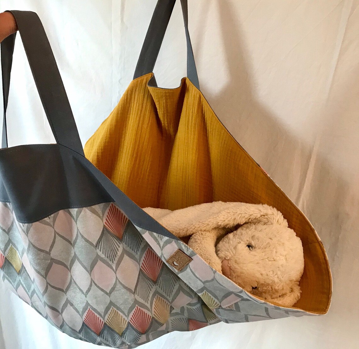 Baby cradle cloth outside pink drops golden yellow Etsy