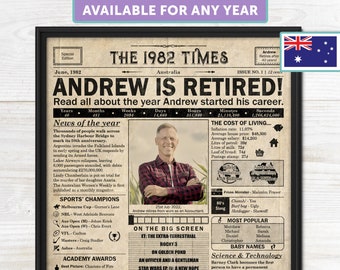 Retirement gift for men or women | Teacher retirement party gift | Nurse retirement | Work anniversary | Coworker gift | Australia | Digital