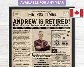 Retirement gift for men or women | Any career retirement party gift | Work anniversary | Co-worker gift | Canada | Digital | Printable