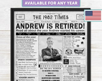 Retirement gift for men or women | Teacher retirement party gift | Nurse retirement | Work anniversary | Coworker gift | US | Digital | B&W