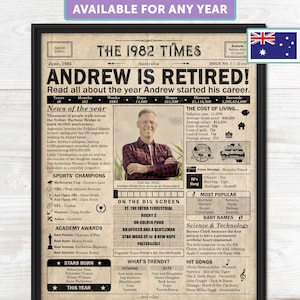 Retirement gift for men or women | Teacher retirement party gift | Nurse retirement | Work anniversary | Coworker gift | Australia | Digital