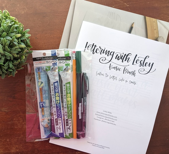 Intermediate Brush Lettering Kit + Class Video - Modern Calligraphy Kits  and Classes, Calligraphy Inks