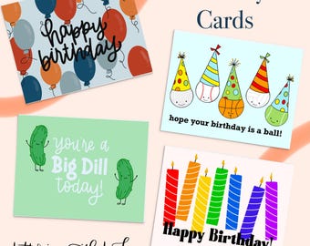 Handwritten Birthday Cards: Personalized Greeting Card with Doodles