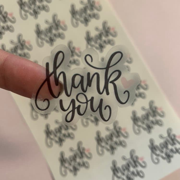 Clear Thank You Stickers Packaging Stickers for Small | Etsy