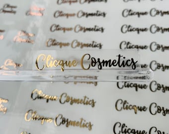 Real foil stickers, personalized labels, perfect for lipgloss tubes, eyelashes and cosmetics packaging