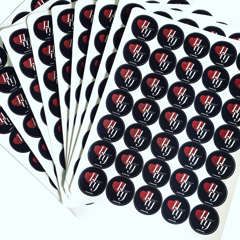 Custom Logo Stickers: Round Branding Labels for Small Business - Etsy