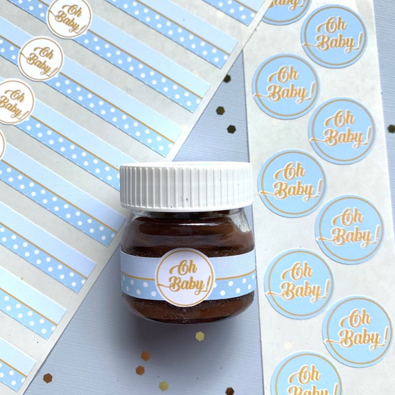 Mini Etiquettes Nutella Soiree A Theme Oh Baby Nutella Etsy