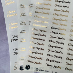 Real foil stickers, personalized labels, perfect for lipgloss tubes, eyelashes and cosmetics packaging image 2