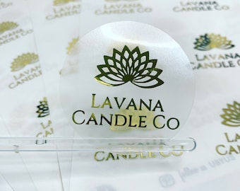 Real Foil Round Stickers: Personalized Logo Labels