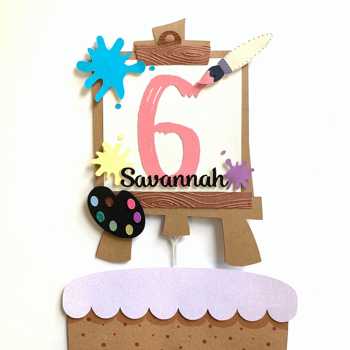 Painting Cake Topper Art Cake Topper Perfect for a Painting Etsy