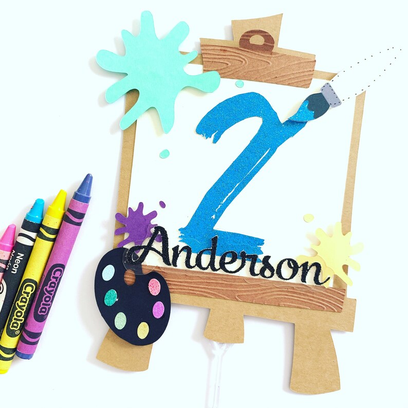 Painting Cake Topper Art Cake Topper Perfect for a Painting Etsy