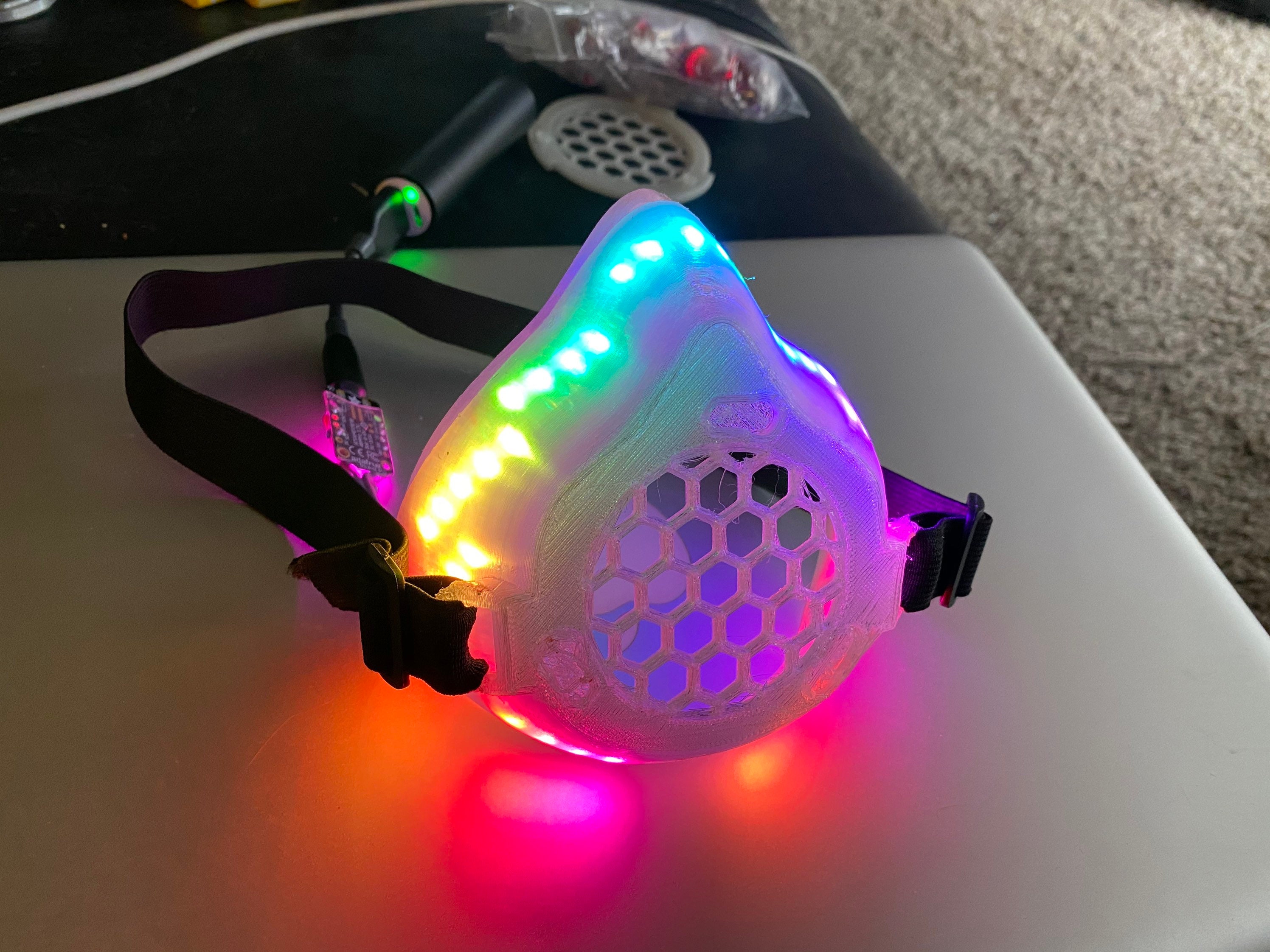 LED Air Filter Mask 3D Printed SOFT Etsy
