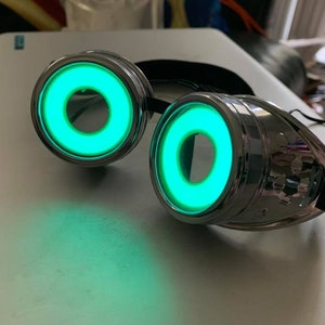 Raver/Burner Electroluminescent EL Goggles