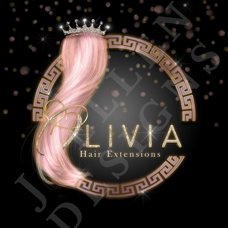 Hair logo lash logo premade logo DIAMOND LOGO Purple Logo | Etsy