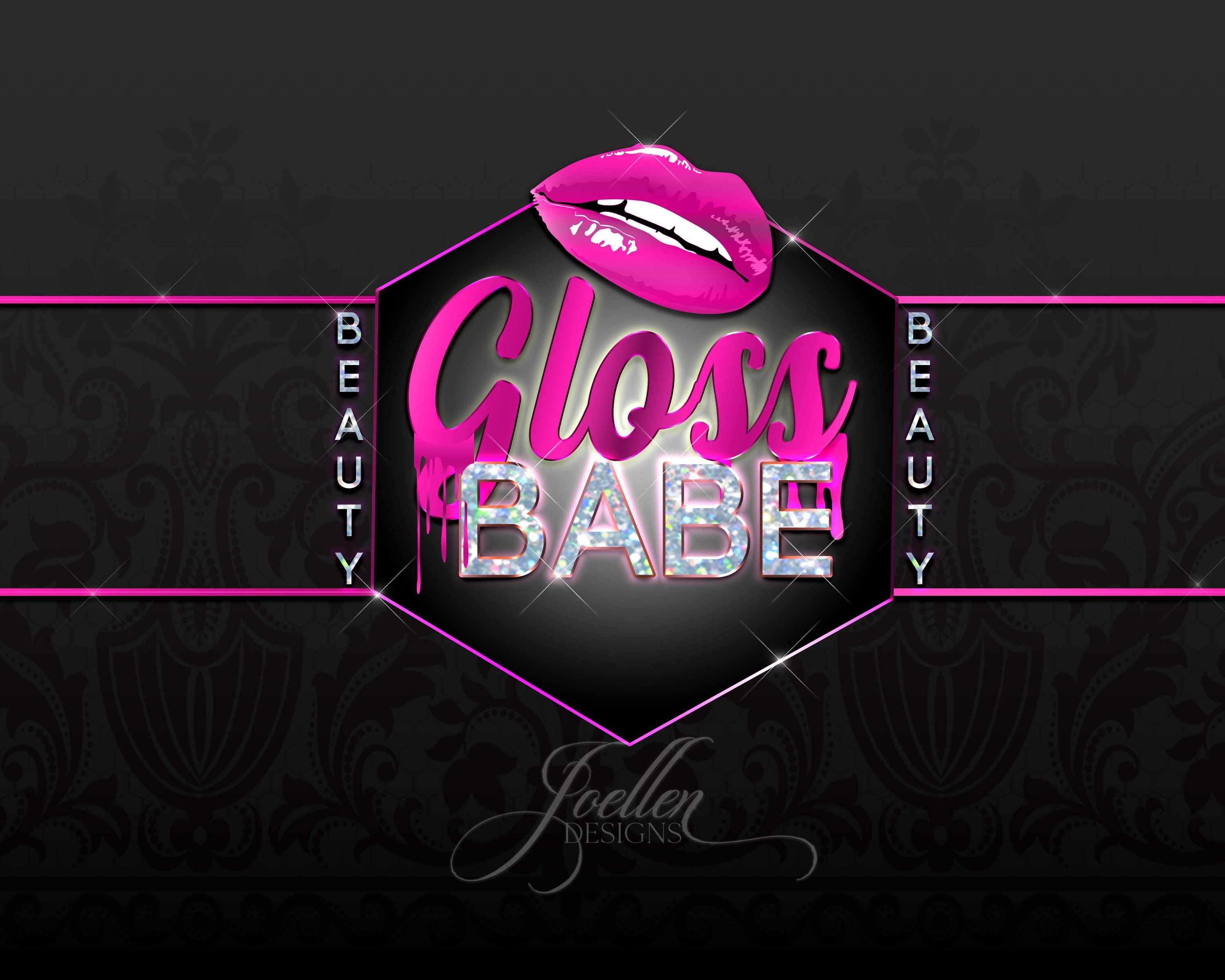 LIPGLOSS LOGO Makeup Logo Aesthetic Logo GLAM Logo Gloss ...