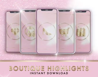 Boutique Highlight Covers, Instagram Story Highlights, Boutique Highlights, Diamond Highlights