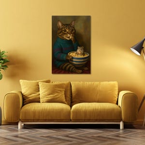 Modern home decor with playful cat & mouse print