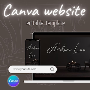 Modelo de site de designer de interiores | Canva Landing Page e site de negócios | Design de página de vendas para designers de interiores