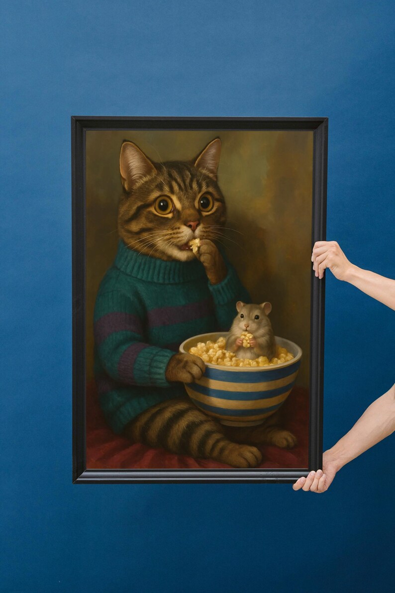 Full framed canvas print on living room wall