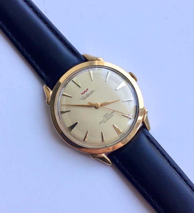 Waltham automatic 100 jewels vintage watch 1960s Swiss made Etsy