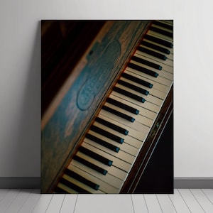 Vintage Piano Keys Art Print – Antique Music Decor for Home or Studio