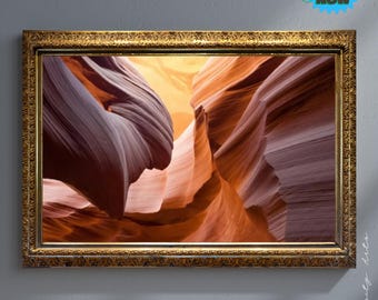 Sunlit Canyon Print: Desert Landscape Photography (Digital Download)