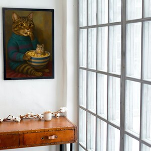 Vibrant colors and soft lighting of animal painting
