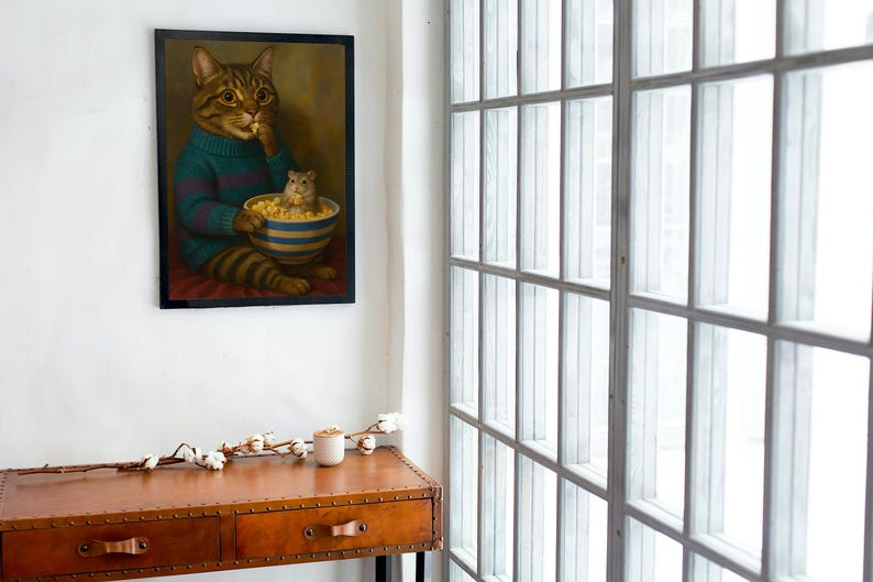 Vibrant colors and soft lighting of animal painting