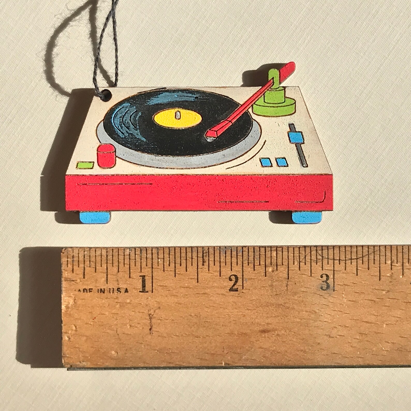 Record Player Wood Ornament Etsy