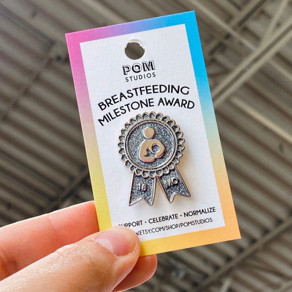 Breastfeeding Milestone Award Enamel Pin - 18 Months