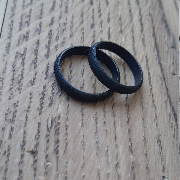 Set of 2 iron rings, iron ring for him, wrought iron ring, 6th Anniversary, black rings, iron ring men, men's rings, women's black rings