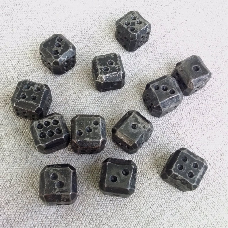 Iron Dices Dices Set of 12 Dices Dice Games Tabletop Etsy